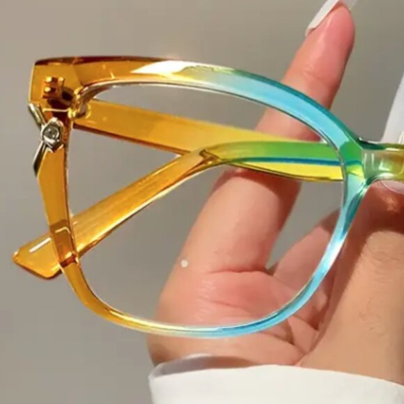 Cat Eye Style Multicolor Decorative Glasses NWT - Picture 2 of 3